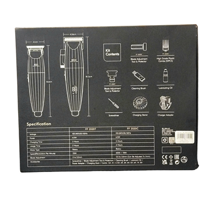 JRL Professional Fresh Fade 2020 Clipper y Trimmer Dorado con Base de Carga Edición Limitada