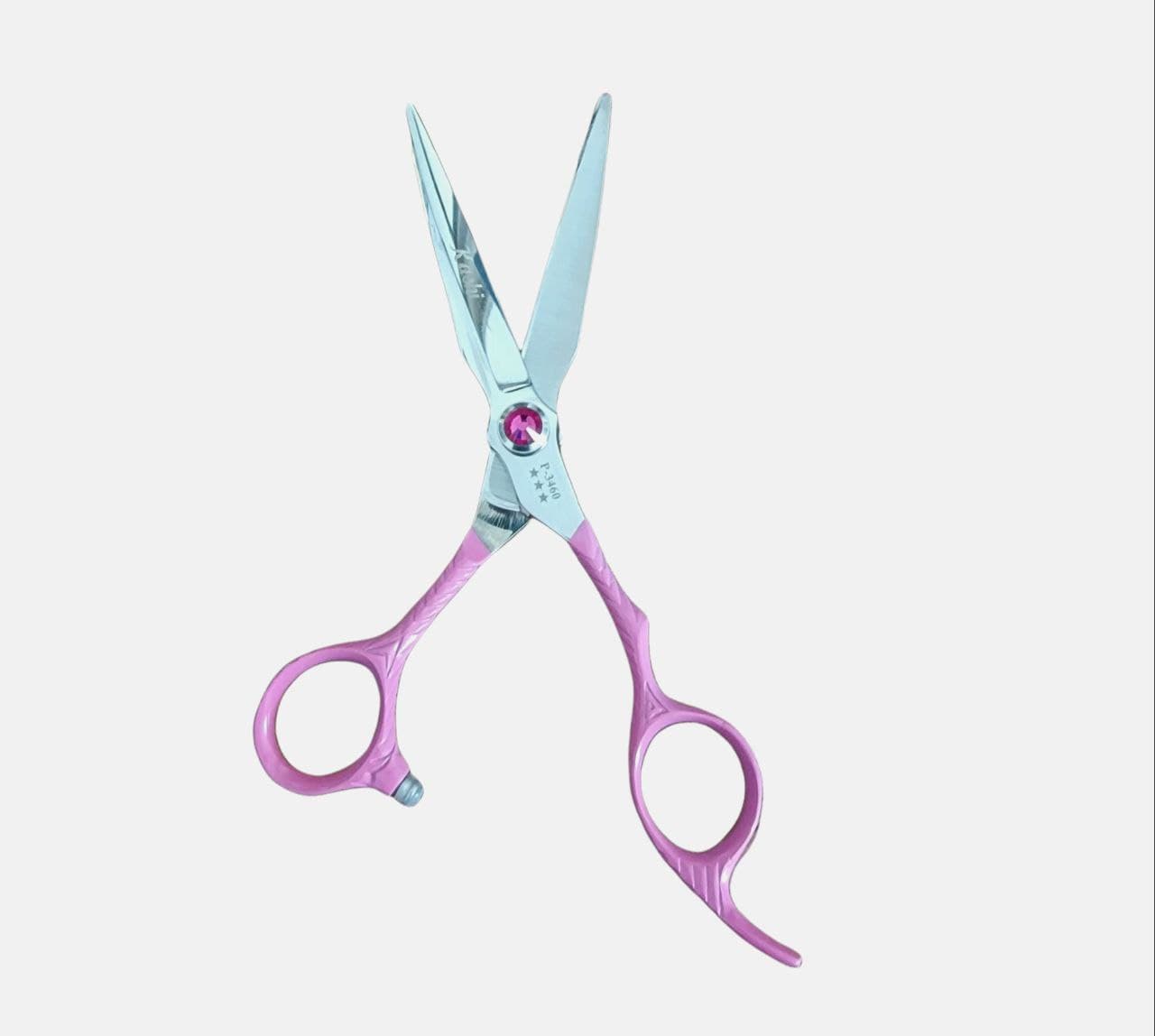 Kashi P-3460 Professional Shears, Hair Cutting  Japanese  Steel,  6 inch  Pink Color