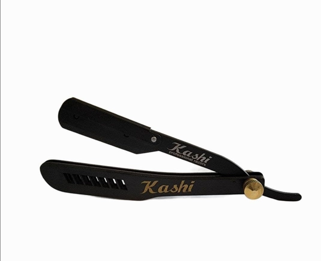 Kashi RB-113 Barber Straight Edge Shaving Razor Black Color