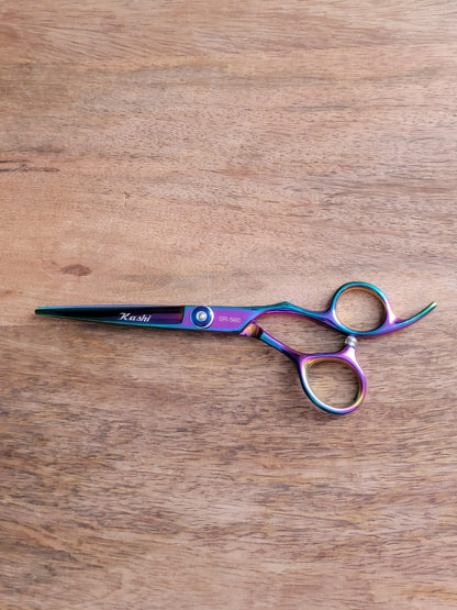 Kashi Professional Cutting Hair Shears SR-560 Rainbow Color - Japanese Steel