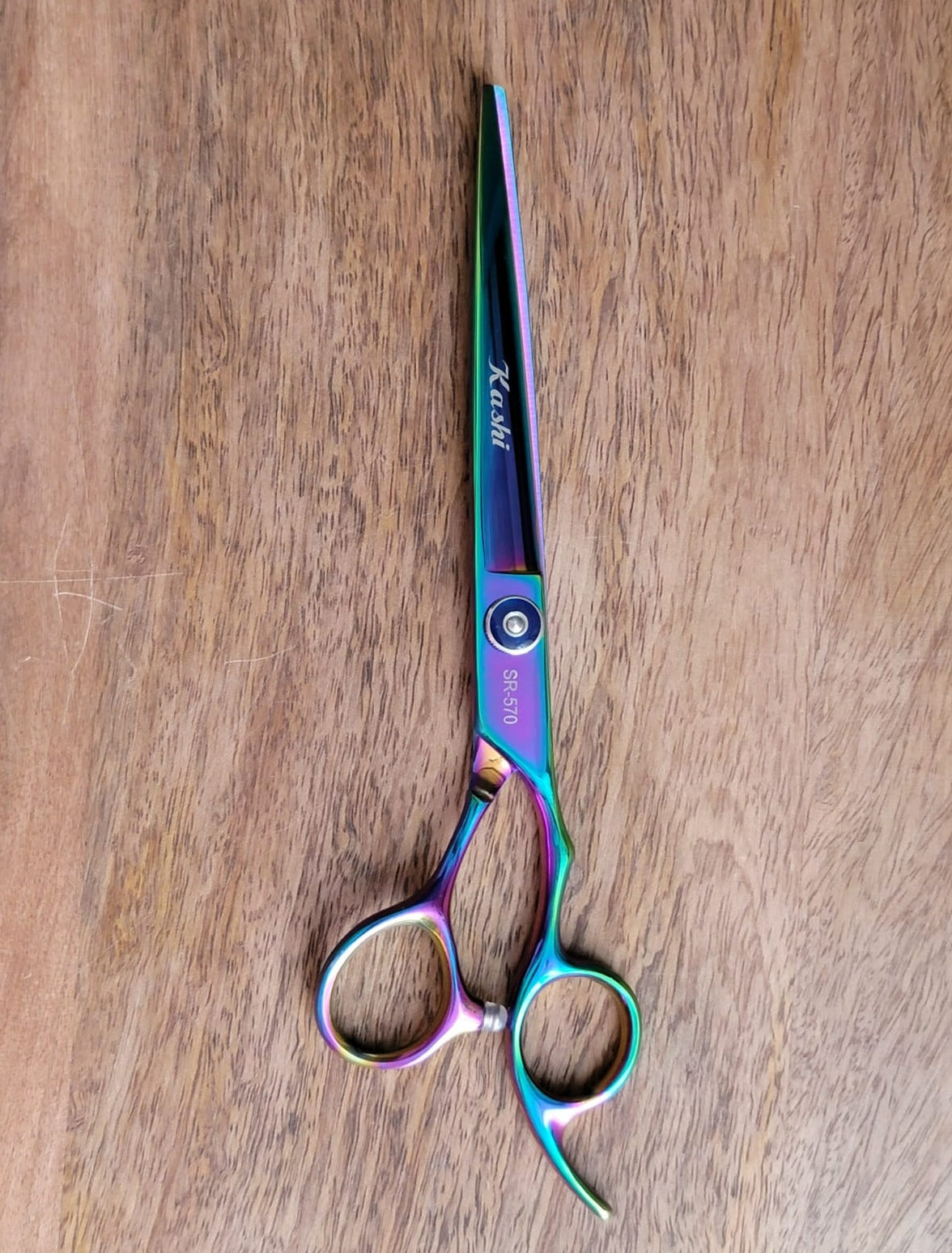 Kashi Professional Cutting Hair Shears SR-570 Rainbow Color - Japanese Steel 7 inch
