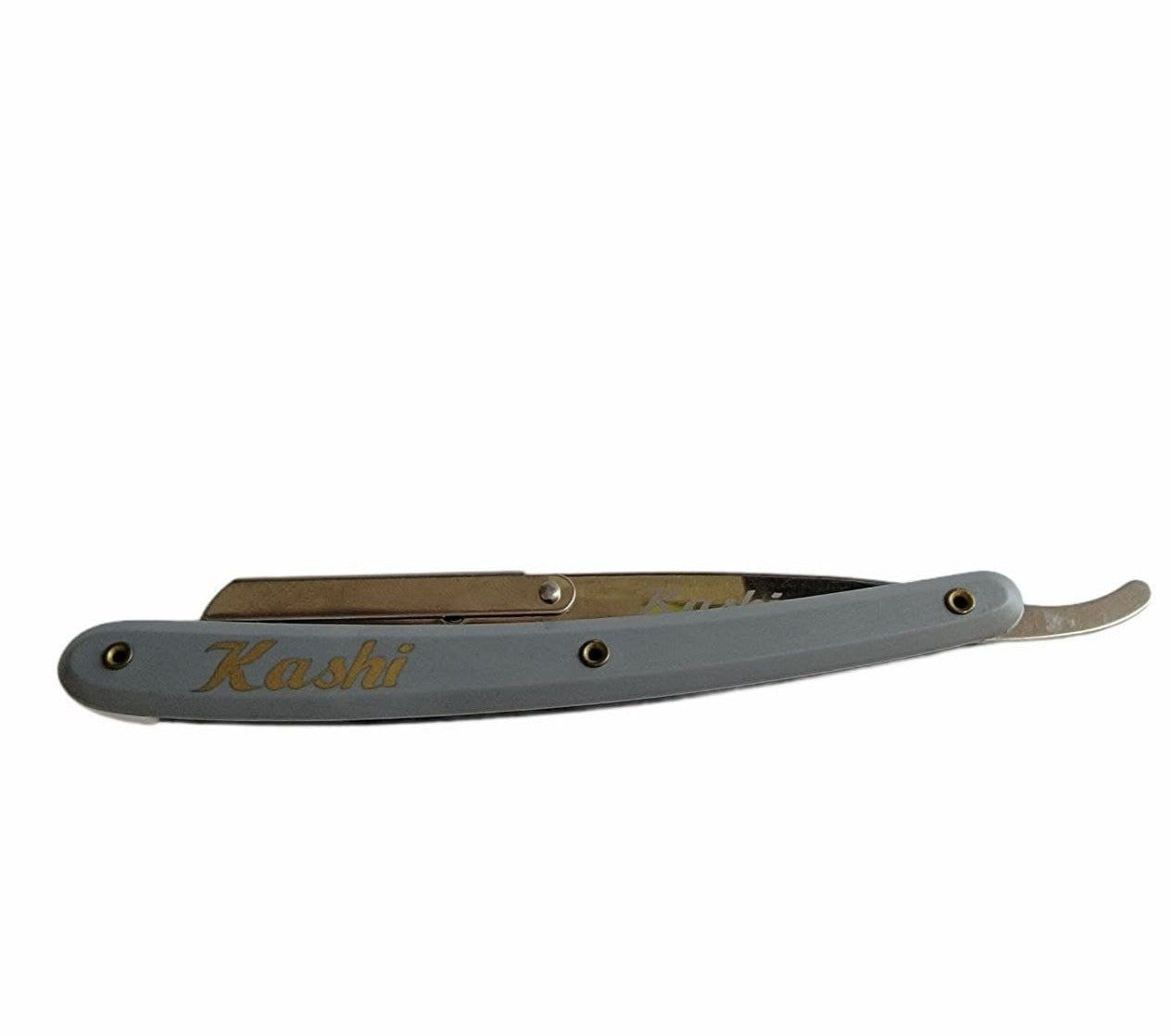 Kashi Professional Barber Straight Edge Shaving Razor Gray and Silver Color