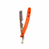 Kashi RO-105 Barber Straight Edge Shaving Razor Orange and Silver Color