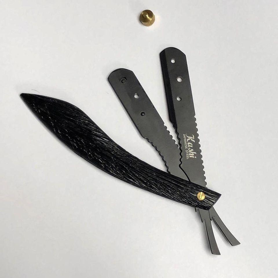 Kashi  Professional, Barber Razor RB-123 Wood Handle, Black Color