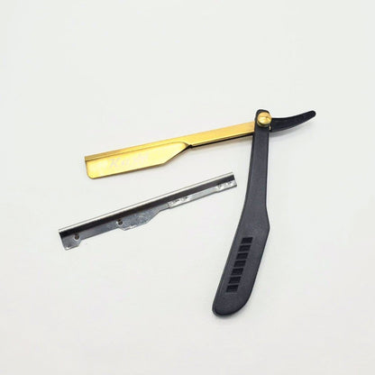 Kashi RB-114G  Straight Edge Barber Razor  black and Gold  Color