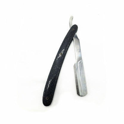 Kashi RB-125 Barber Straight Edge Shaving Razor black and Silver Color