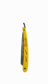 Kashi RY 105 Barber Straight Edge Shaving Razor Yellow and Silver Color