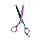 Kashi Professional Cutting Hair Shears SR-560 Rainbow Color - Japanese Steel 6 inch