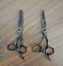 Kashi Professional Shears, Hair Cutting 6 "and Thinning Shears 6" 30 teeth, Japanese Stainless Steel, Black Color