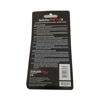 BaByliss PRO FX3 High Speed Foil Shaver Replacement Foil Black