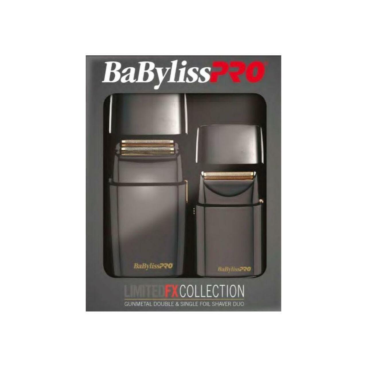 BaByliss PRO Limited FX Collection Double and Single Foil GunMetal Shaver Duo