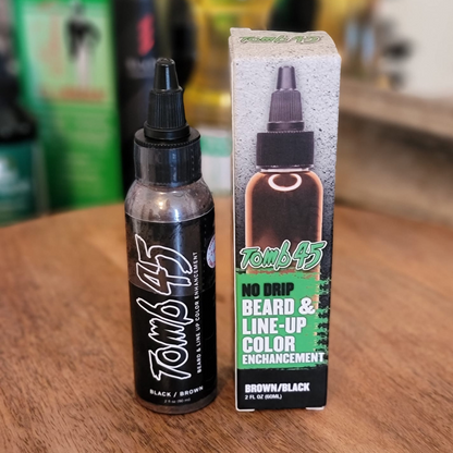 Tomb45 No Drip Beard &amp; Line up Color Enhancement – Semi-permanent Black/Brown  UPC: 850007096014