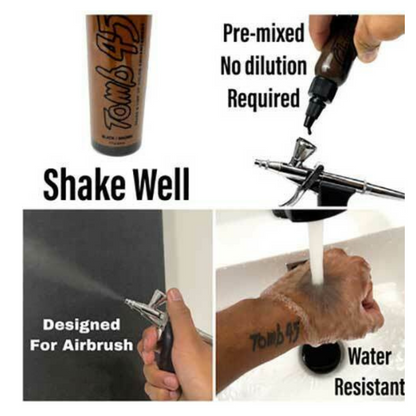 Tomb45 No Drip Beard &amp; Line up Color Enhancement – Semi-permanent Black/Brown  UPC: 850007096014 easy to use